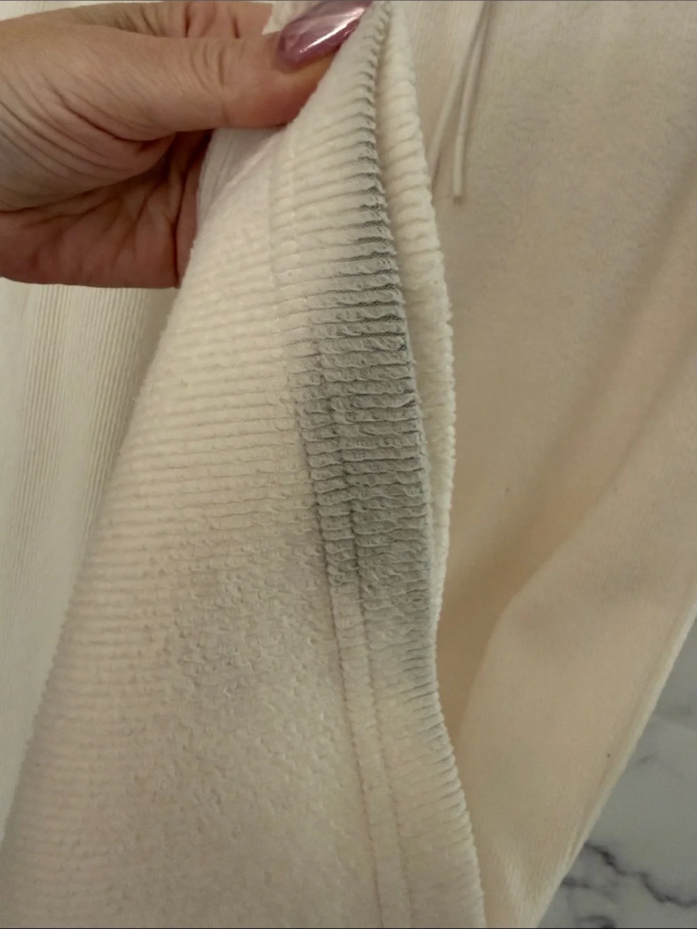 FABLETICS Ribbed Fuzzy Tracksuit Hoodie Jogger Set Ivory Size Small - Picture 10 of 13